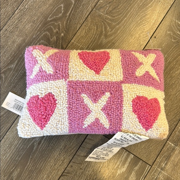 Pink and Cream Heart Pillow - Picture 1 of 1